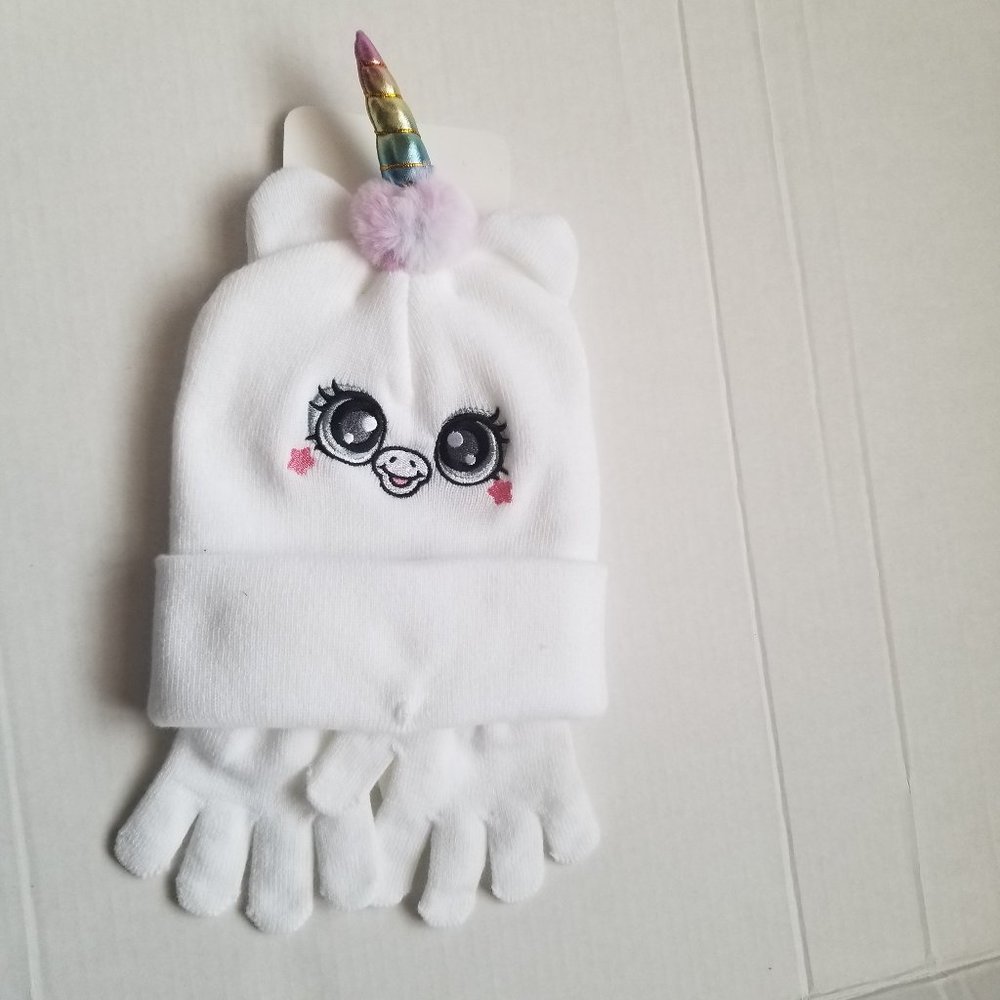 Unicorn Toque and Glove Set